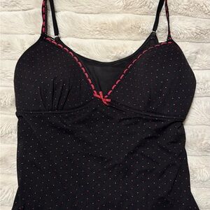 Black and Red Polka Dot Camisole